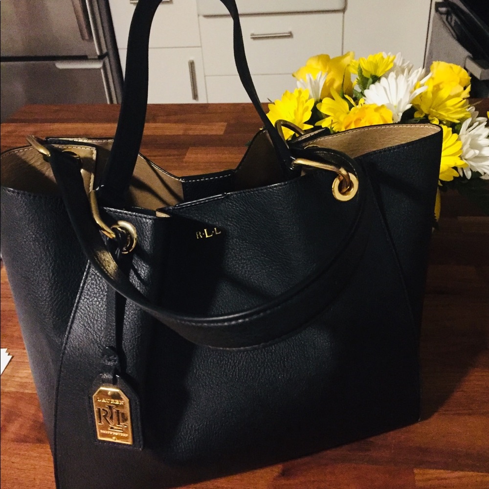 {Ralph Lauren} Black Leather Purse